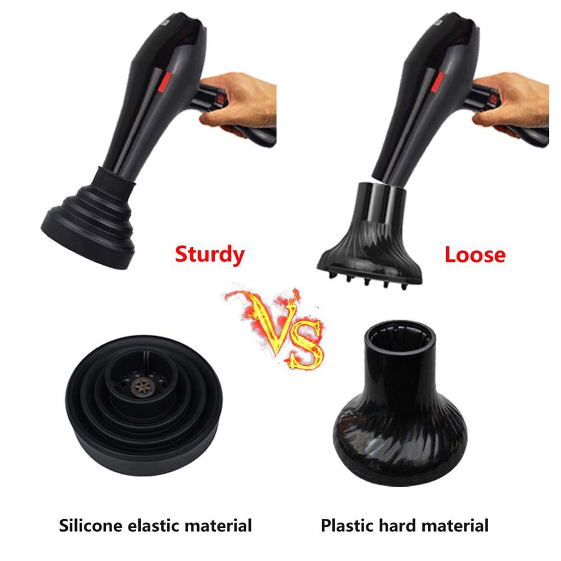 Sche Cheveux Universel Pliable, Accessoire Diffuseur, Porta... - 4