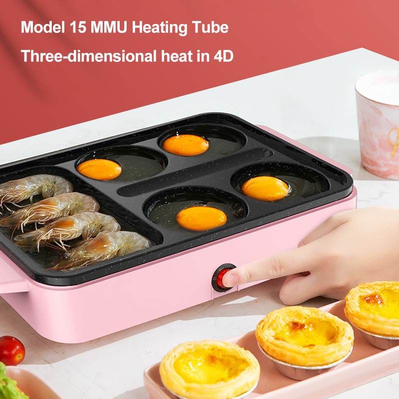 Grill Barbecue lectrique 6 En 1, 900W, Antiadhsif, Multi C... - 2