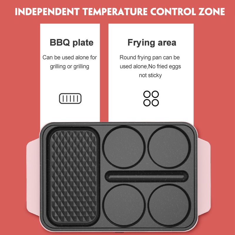 Grill Barbecue lectrique 6 En 1, 900W, Antiadhsif, Multi C... - 3