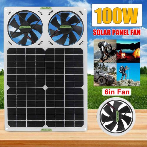 Deux Mini Ventilateurs De Serre De 6 Pouces, 100W, 12V, Panneau Solaire, Pour Chien, Poulet, Serre 9109-May14A11500