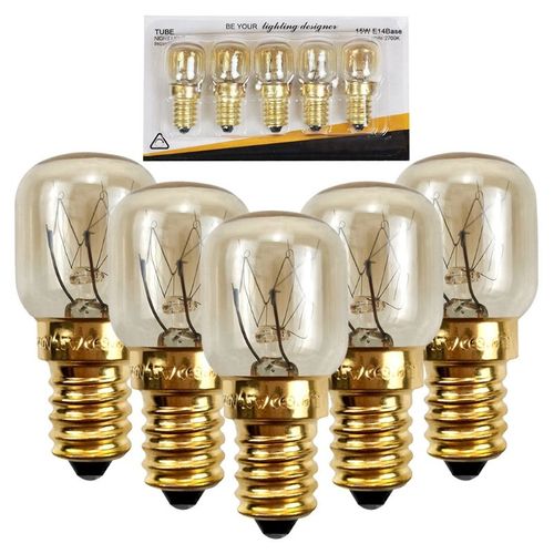 Ampoules Résistantes Aux Hautes Températures Pour Four À Micro Ondes, 5 Pièces, 220V E14, 300 Degrés, 15/25W 9109-May14A12788