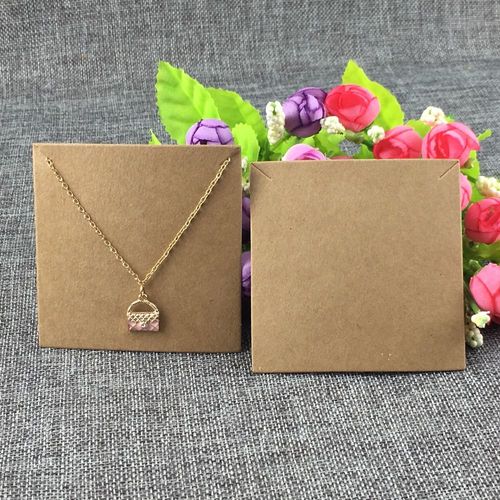 Colliers, Carte Kraft Pour Bijoux, Colliers, Carte Kraft, Carton Kraft, Personnalisez Votre Propre Logo, Moq: 200 Pièces, 8*8Cm, 1000 Pièces/Lot 9109-May14A14411