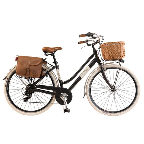 Via Veneto By Canellini Retro Aluminium Femme Panier+Sacs Lateral Taille 46 Noir