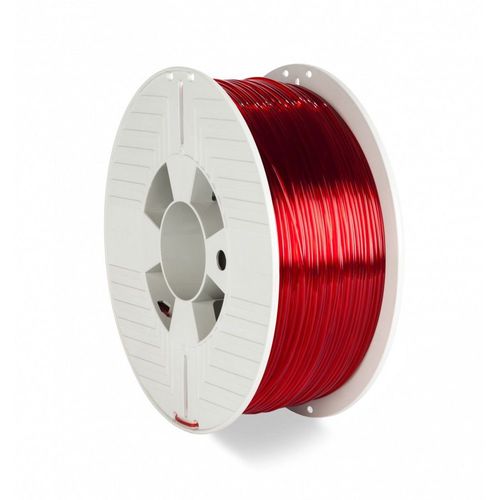 Verbatim 55054 Filament PETG 1.75mm Rot (transparent) 1kg