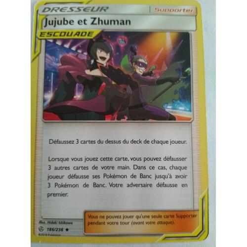 Pokémon - 186/236 - Jujube Et Zhuman - Sl12 - Soleil Et Lune - Eclipse Cosmique - Peu Commune