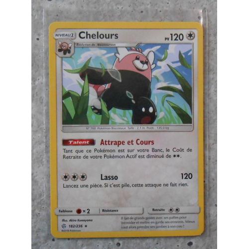 Carte Pokémon Française Rare 182 /236 Chelours Éclipse Cosmique