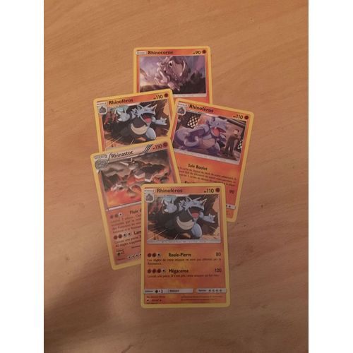 (2140) Rhinocorne + Rhinastoc + Rhinoféros X3 Pokemon