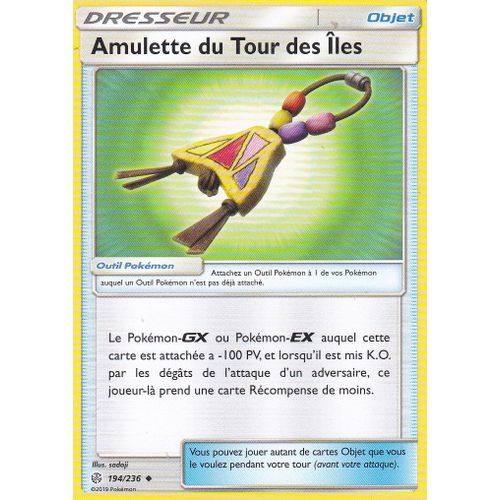 Pokémon - 194/236 - Amulette Du Tour Des Îles - Sl12 - Soleil Et Lune - Eclipse Cosmique - Peu Commune