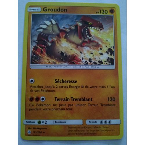 Carte Pokémon Francaise Rare 113 /236 Groudon Éclipse Cosmique