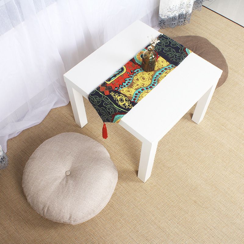 Coussin Rond En Lin De Style Japonais, Coussin Tatami Doux E... - 3