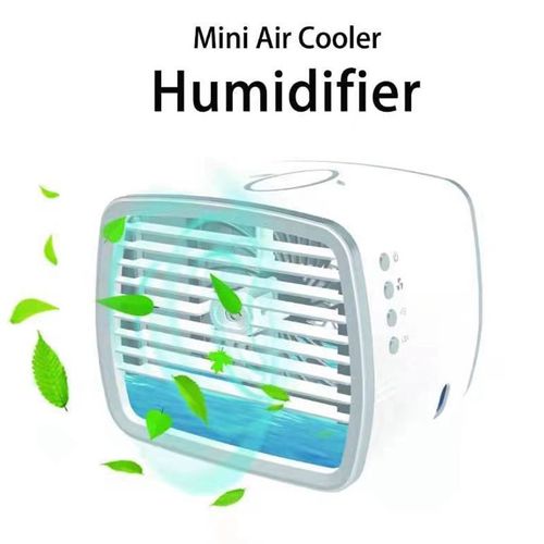 Climatiseur Personnel, Silencieux Usb Mini Refroidisseur D'Air Avec Lumière Led Pour Petite Chambre/Bureau/Dortoir/Chambre 9109-May14A18433