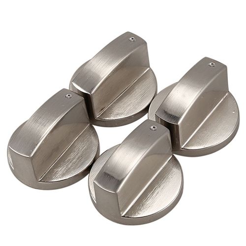 Boutons De Cuisinière, Bouton De Four (4 Pièces),6Mm Universel Argent Boutons De Commande De Cuisinière À Gaz Adaptateurs Commutateur Rotatif De Four 9109-May14A18789