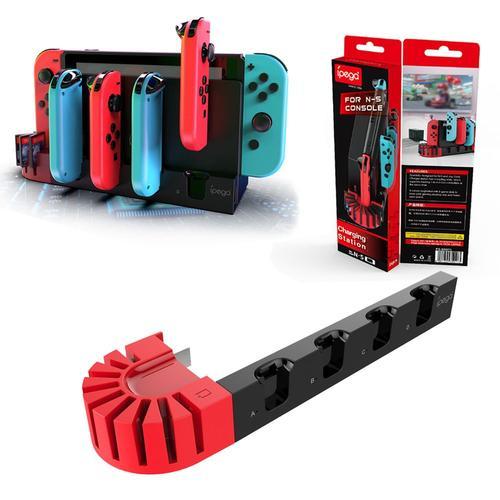 Usb Chargeur Compatible Avec 4*Joy Con Pour Switch & Oled Model-Support De Station De Charge Pour Manettes Avec Led Indicateur-Support De Rangement Nintendo Switch