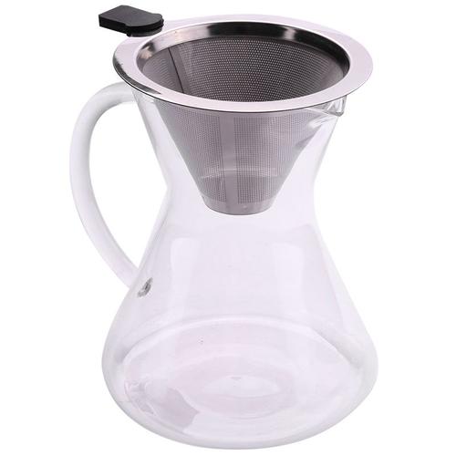 Percolateurs À Main En Acier Inoxydable, Machine À Café À Verser, Récipient En Verre Épais, Filtre À Café, Articles De Boisson Pour La Maison, 400Ml 9109-May14A22182