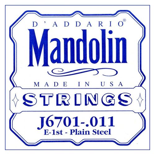 D'addario J6701, .011 - Corde Au Détail Nickel Mandoline