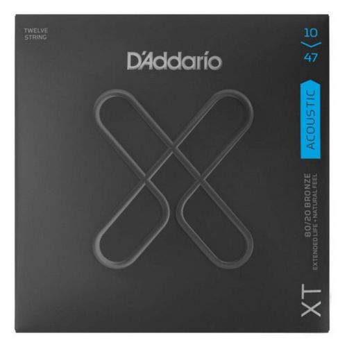 D'addario Xtabr1047-12 - Jeu Guitare Acoustique Xt Bronze - 12-String Light, 10-47