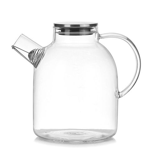 Pichet De L'Eau 1600Ml, Pichet En Verre Transparent Résistant De Jus De Café De Théière De Bouilloire Avec Le Tamis Inoxydable Fonctionnel 9109-May14A20593