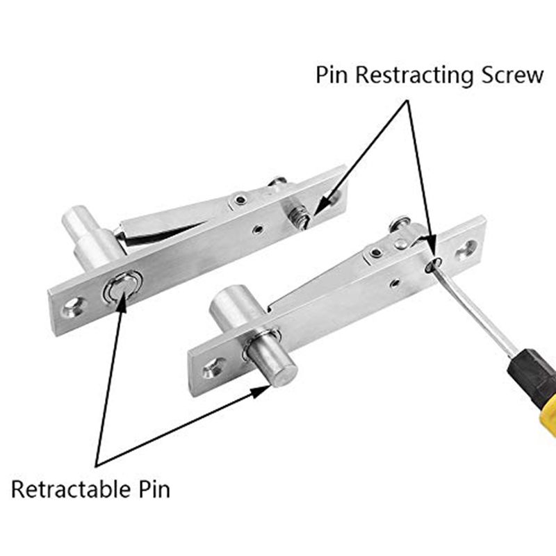 Charnire De Porte Pivotante Robuste En Acier Inoxydable, Ax... - 2