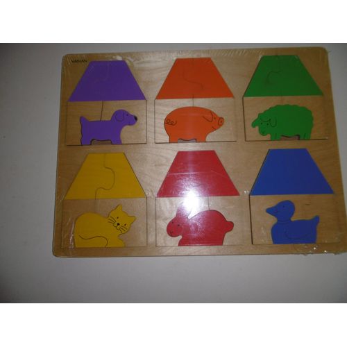 Encastrement En Bois " La Maison Des Animaux " Nathan
