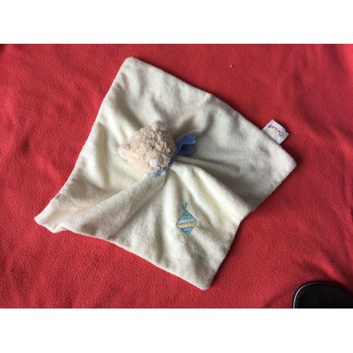 Doudou Plat Chat Bengy Écharpe Bleue