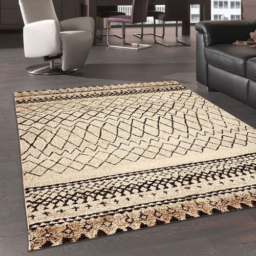 Tapis Berbère 280x380 Tissé Motifs Tribaux Lyn8 Mabal Beige