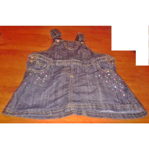 Robe Jean Salopette Taille 10 Ans .