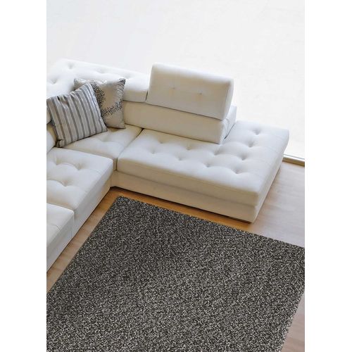 Tapis Shaggy 120x170 Rectangle Tissé Gris Motif Uni Sg Loca