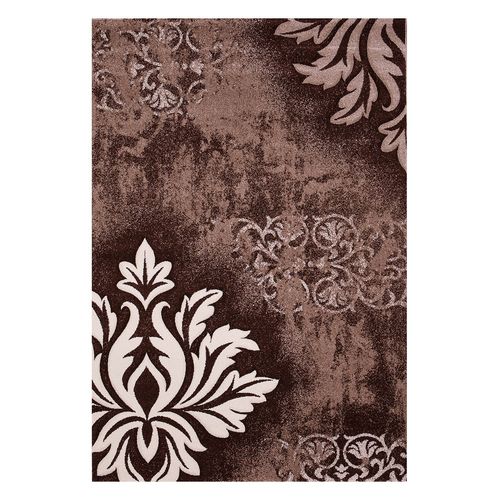 Tapis Chambre 80x150 Tissé Marron Rectangle Motif Baroque Lyn8 Lar