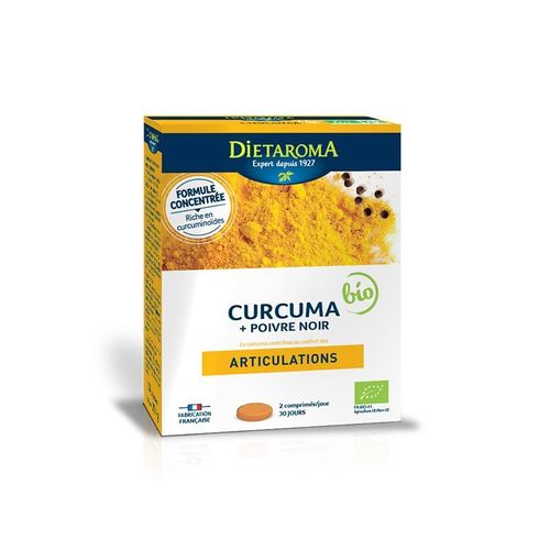 Curcuma 2000 Bio Et Poivre Noir 60 Comprims 