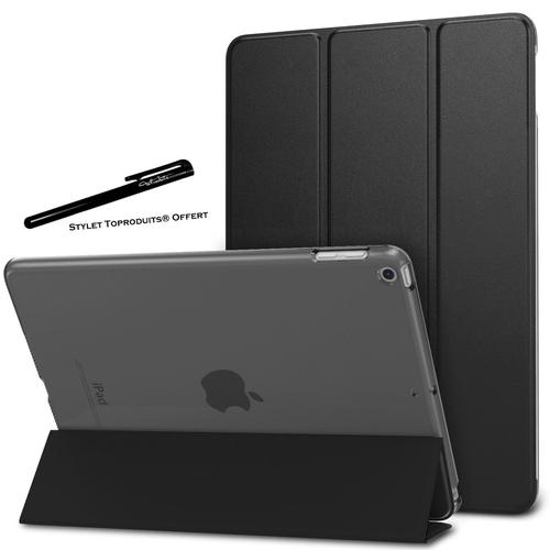 Coque Résistante Smart Noir Pour Apple Ipad 10.2 2019 Etui Folio Avec Stylet Toproduits®