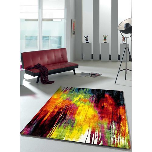 Tapis Chambre 80x150 Tissé Multicolore Rectangle Motif Géométrique Lyn8 Jolia 1