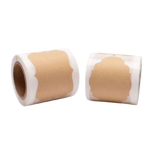 Étiquettes Autocollantes En Papier Kraft Vierge, 2 Rouleaux, Pour Bouteille D'huile Essentielle En Verre De Vacances 9109-May14a24585