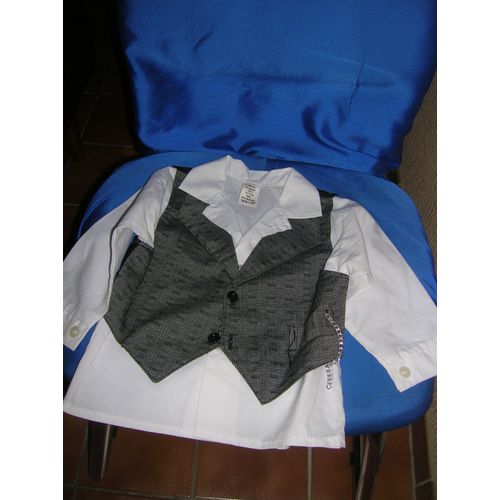 Ensemble Chemise Et Gilet 12/18 Mois.