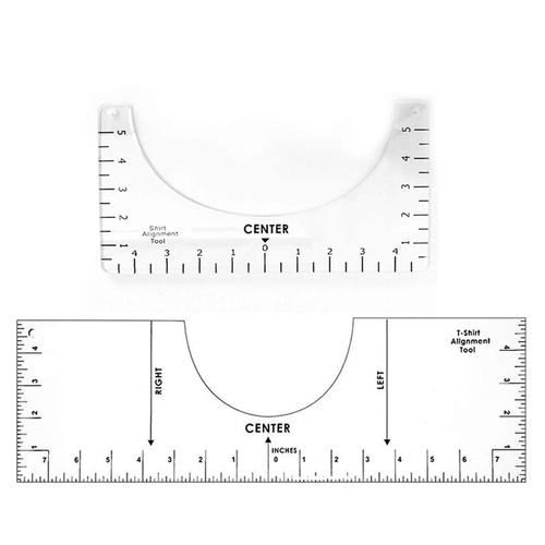 Règle D'Alignement De T Shirt, 2 Pièces, Pour Guider La Conception De T Shirt, Règles De Design De Center De Mode Avec Tableau Des Tailles 9109-May14A25177