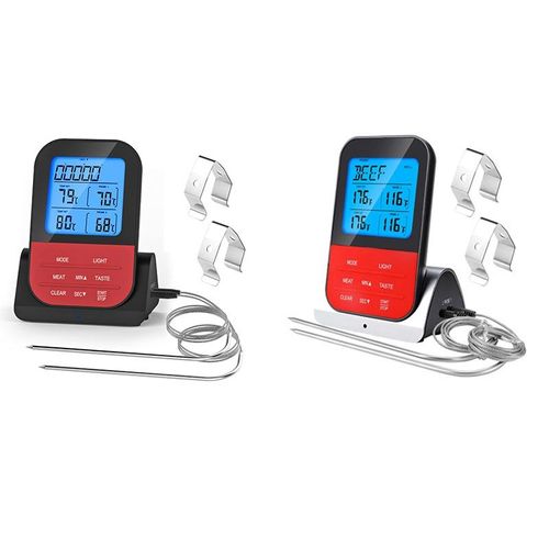Thermomètre Numérique Étanche Sans Fil Pour Bbq, Cuisson De La Viande, Cuisson Au Four, Cuisson Au Four, Avec Minuterie 9109-May14A27454