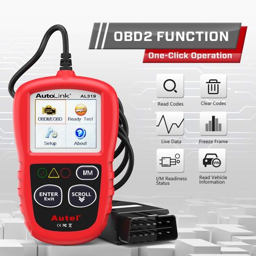 Autel Al319 Valise De Diagnostic Obd2 Outils - Lecteur De Code - Menu En Français