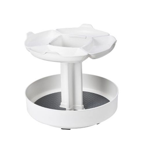 Boîte De Rangement À Plateau Tournant À 2 Niveaux, Conteneur De Stockage À Épices Rotatif, Pour Armoires, Garde Manger, Étagères De Rangement Pour Réf 9109-May14A28199