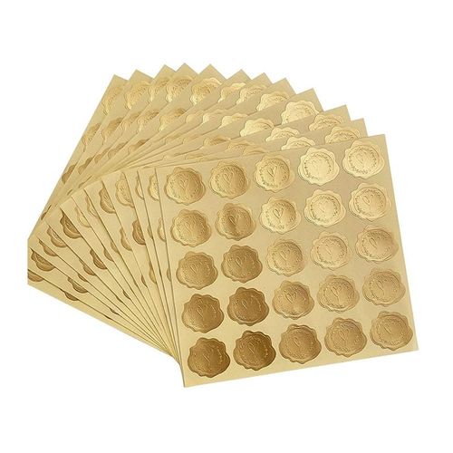 Sceau De Cire Gaufré En Or 300 Pièces, Sceaux D'Enveloppe En Forme De C?ur Pour Invitations De Mariage/Cartes De V?ux, Auto Adhésifs 9109-May14A26110