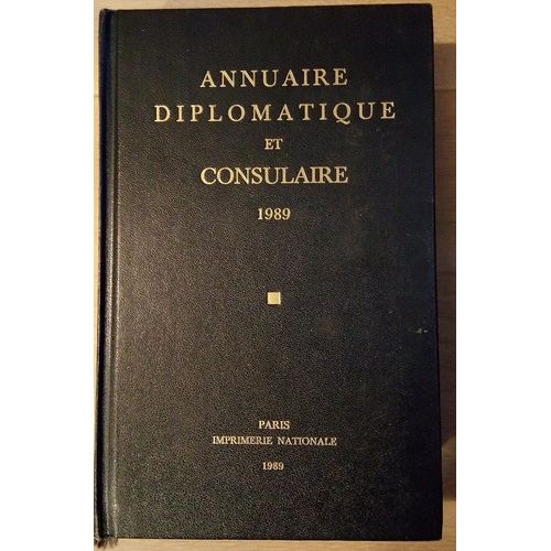 Annuaire Diplomatique Et Consulaire 1989
