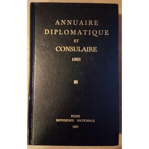 Annuaire Diplomatique Et Consulaire 1993