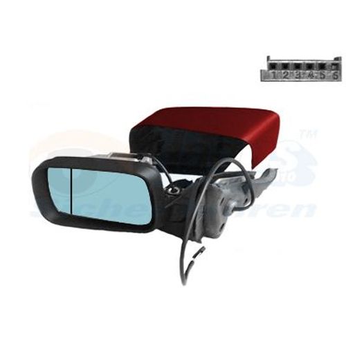 Retroviseur Electrique Gauche Rouge Pour Bmw 3 E46 4d 02 - 05