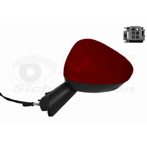 Retroviseur Electrique Gauche Rouge Pour Citroen C3 11/09 - 16