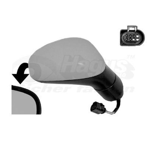 Retroviseur Electrique Droit Gris Metal Pour Seat Leon 9/05 - 12