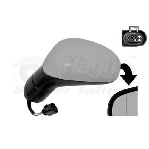 Retroviseur Electrique Gauche Gris Metal Pour Seat Leon 9/05 - 12