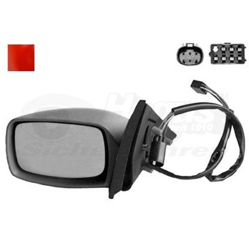 Retroviseur Electrique Gauche Rouge Pour Ford Escort 8/90 - 00