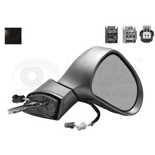 Retroviseur Electrique Droit Noir Pour Peugeot 207