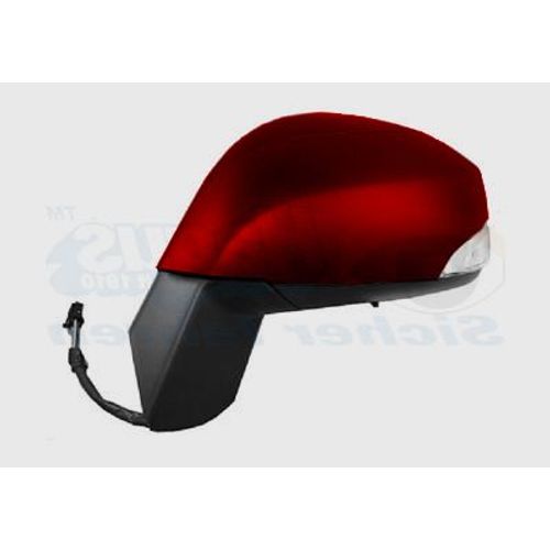 Retroviseur Electrique Gauche Rouge Pour Renault Scenic 4/09 - 16