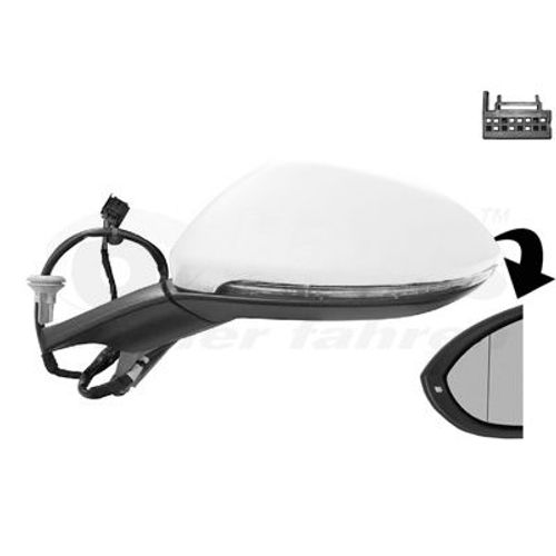 Retroviseur Electrique Gauche Blanc Pour Volkswagen Golf Vii 11/12 - 17