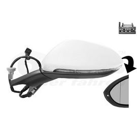 Retroviseur Electrique Gauche Blanc Pour Volkswagen Golf Vii 11/12 - 17