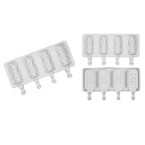Moule À Crème Glacée, 4 Cellules, En Silicone, Machine À Glace Mais...